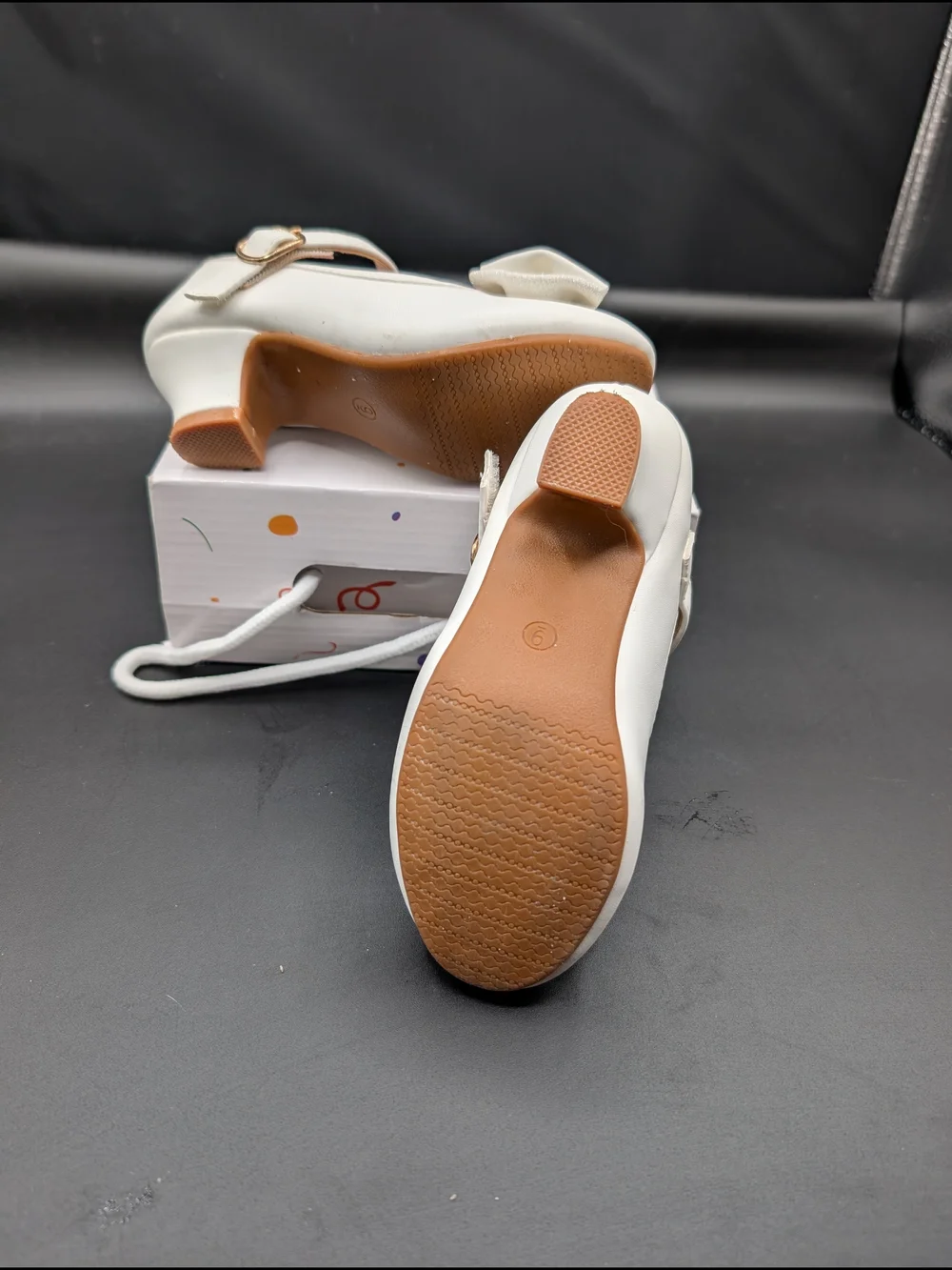 Girls White Bow Mary Jane Dress Shoes